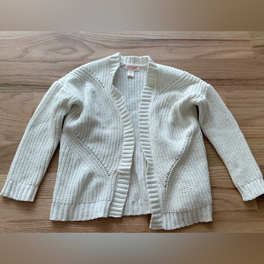 Cat & Jack Cream Knit Sweater